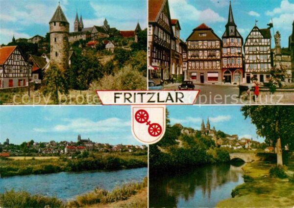 Fritzlar Turm Schloss Marktplatz Fachwerkhäuser