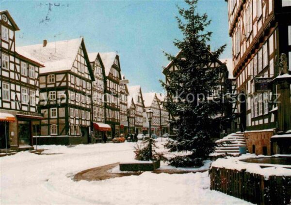 Melsungen Fulda Partie am Rathaus Fachwerkhäuser