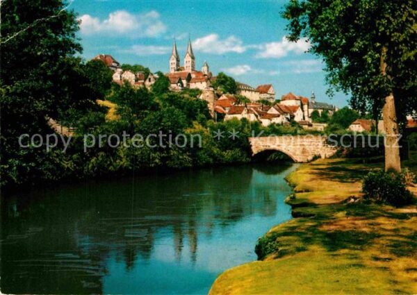 Fritzlar Malerwinkel Partie am Fluss Brücke Kirc
