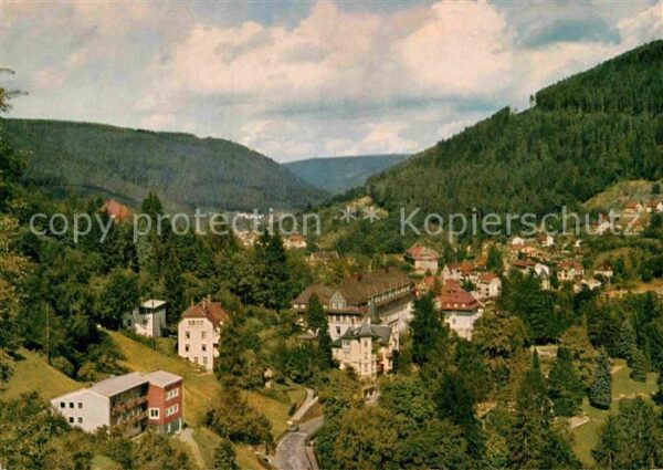 Bad Wildbad Panorama mit Versorgungskuranstalt Kuro