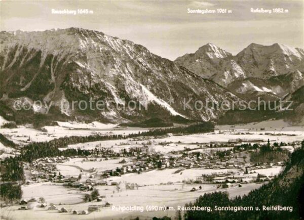 Ruhpolding Panorama mit Rauschberg Sonntagshorn un