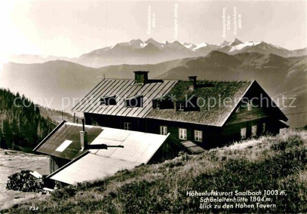 Saalbach-Hinterglemm Schönleitenhütte Blick zu Hohen Tauern