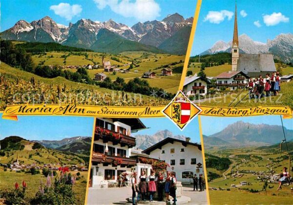 Maria Alm Steinernen Meer Panorama Höhenluftkurort Kirche Alpen A