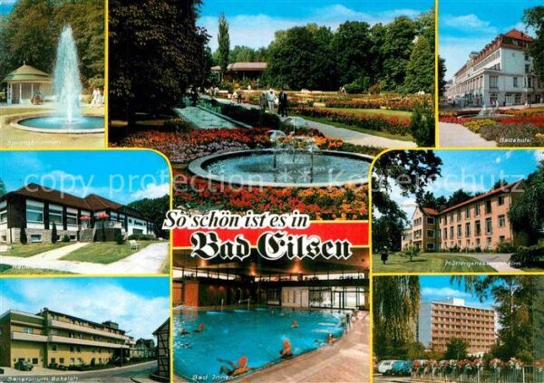Bad Eilsen Springbrunnen Kurhaus Sanatorium Parkan