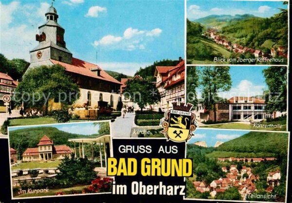 Bad Grund Kirche Kurpark Konzerthalle Teilansicht