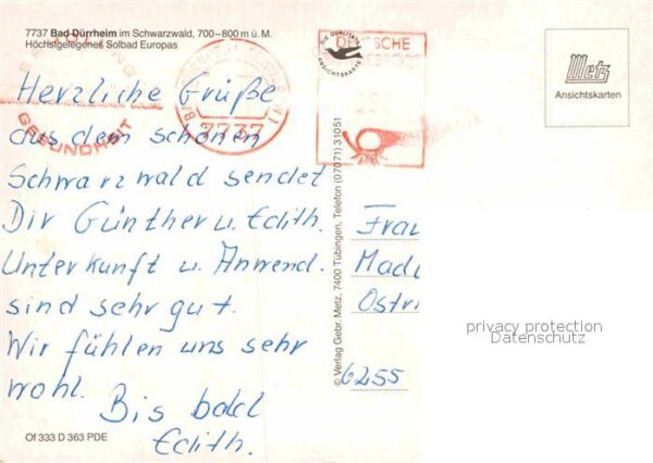 Bad Duerrheim Kurhotel Waldeck Kurpark Fontäne Wasser – Bild 2