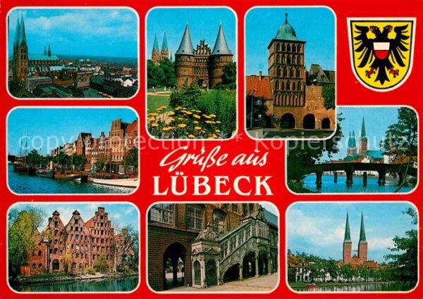 Luebeck Teilansichten Hansestadt Holstentor Kir