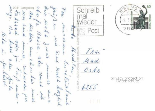 Langeoog Nordseebad Rettungskreuzer Wasserturm Grünanlagen – Bild 2