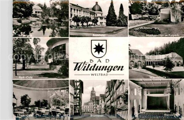 Bad Wildungen Fackelteich Parkcafe Badehotel Musikpav