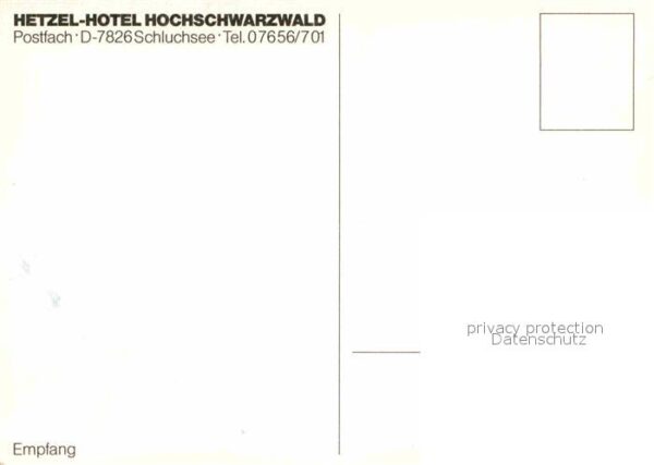 Schluchsee Hetzel Hotel Hochschwarzwald Empfang – Bild 2