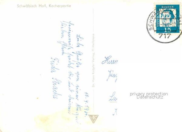 Schwaebisch Hall Häuserpartie am Kocher Bootfahren – Bild 2