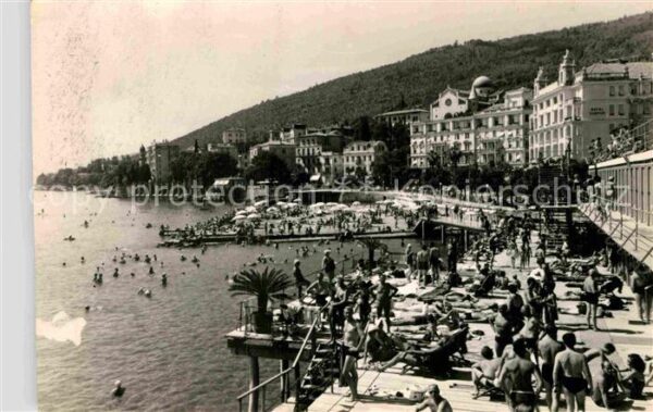 Opatija Abbazia Promenade Badestrand