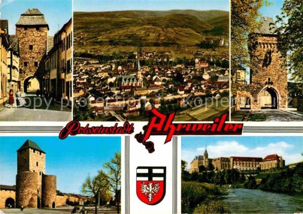 Ahrweiler Ahr Panorama Rotweinstadt Torbogen Stadtmau