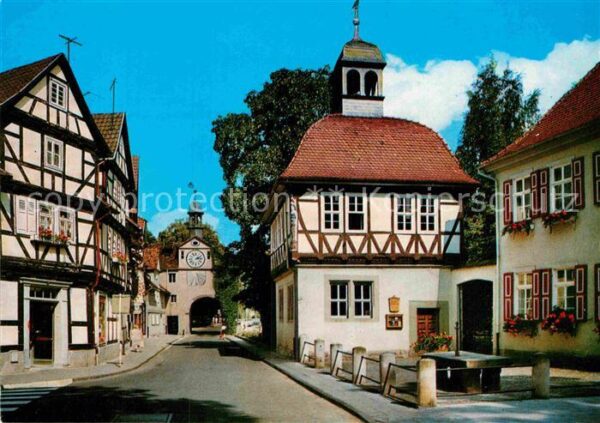 Bad Sooden-Allendorf Blick zum Tor Fachwerkhäuser