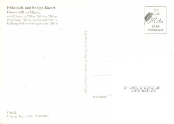 Fuessen Allgaeu Höhenluftkurort Allgäuer Alpen Fliegera – Bild 2