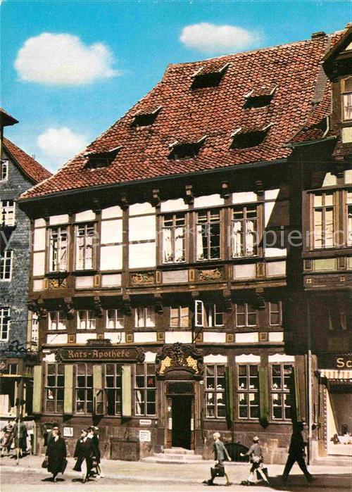 Alt Hildesheim Ratsapotheke Fachwerk Historisches Gebä