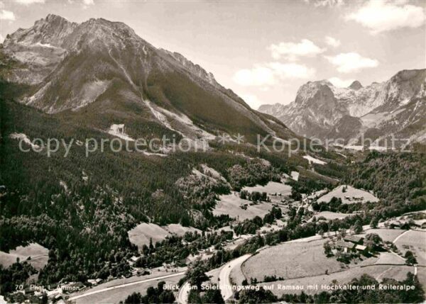 Ramsau Berchtesgaden Blick vom Soleleitungsweg mit Hochkalte