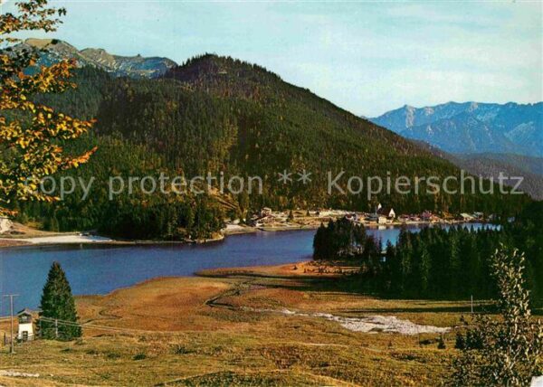 Spitzingsee Landschaftspanorama Bergdorf mit Sonnwe