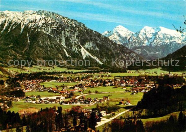 Ruhpolding Gesamtansicht mit Alpenpanorama