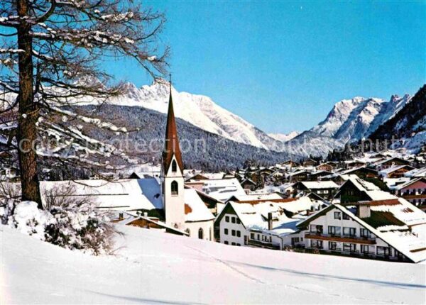 Seefeld Tirol Winterpanorama Blick zum Karwendel