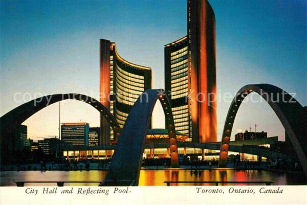 Toronto Canada City Hall and Reflecting Pool
