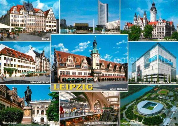 Leipzig Markt Nikolaikirchhof Naschmarkt Denkma