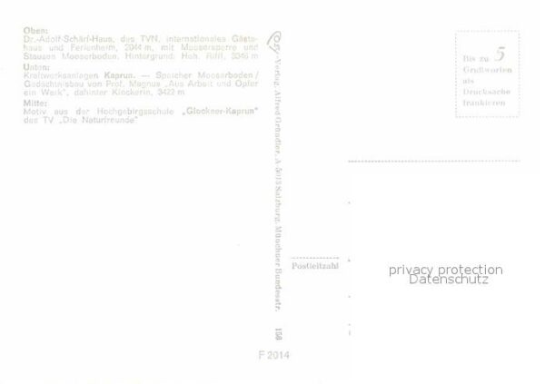 Kaprun Schärfhaus Moosersperre Moserboden Kraf – Bild 2