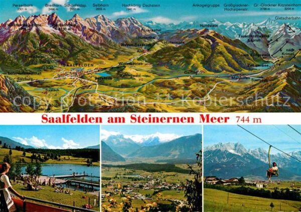 Saalfelden Steinernes Meer Pnaorama Freibad Sesselbahn