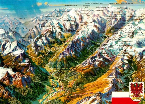 Soelden Oetztal Innerötztaler Panorama von Norden nach