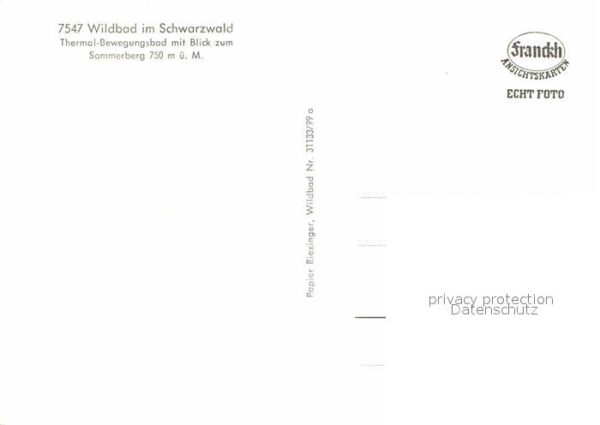 Bad Wildbad Thermal Bewegungsbad Sommerberg Kurort – Bild 2