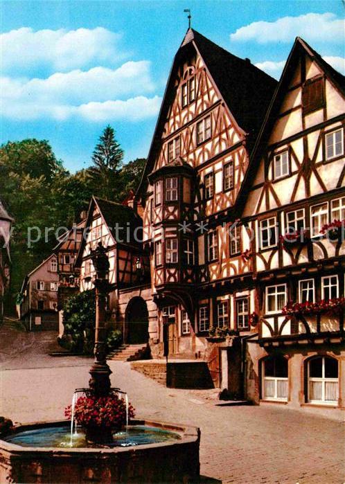 Miltenberg Main Historischer Marktplatz Brunnen 15. Jhd