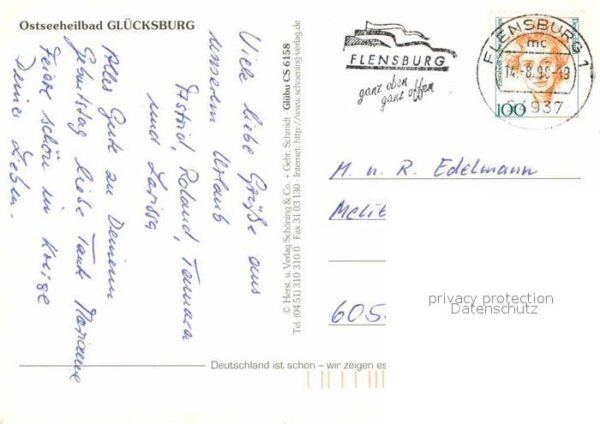 Gluecksburg Ostseebad Wasserschloss Fliegeraufnahme – Bild 2