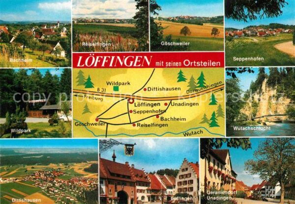 Loeffingen mit seinen Ortsteilen Wutachschlucht Wi