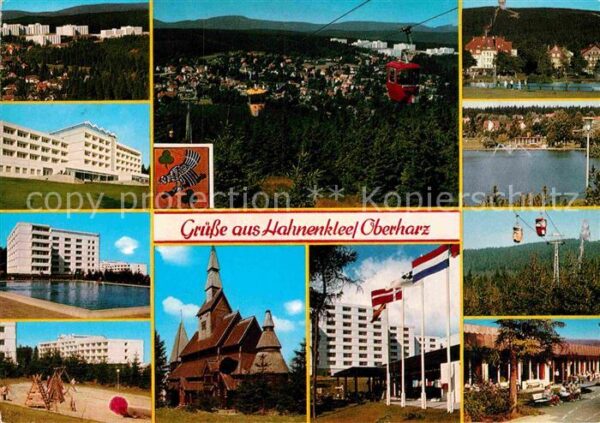 Hahnenklee-Bockswiese Harz Teilansichten Kinderspielplatz Kirche B