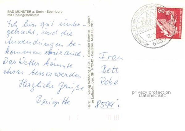 Bad Muenster Stein Ebernburg Rheingrafenstein Fliegeraufnahme – Bild 2