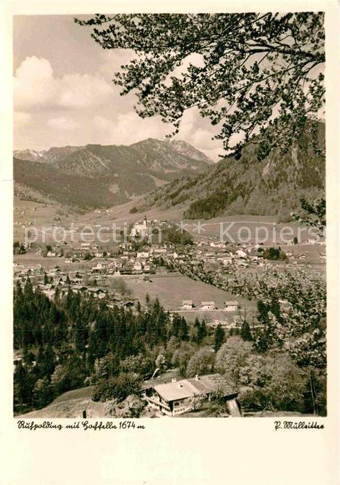 Ruhpolding Panorama Blick gegen Hochfelln Chiemgau