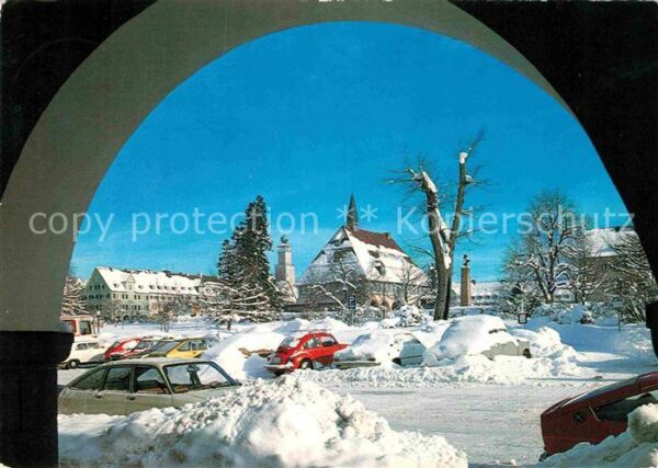 Freudenstadt Marktplatz Stadthaus Winterimpressionen
