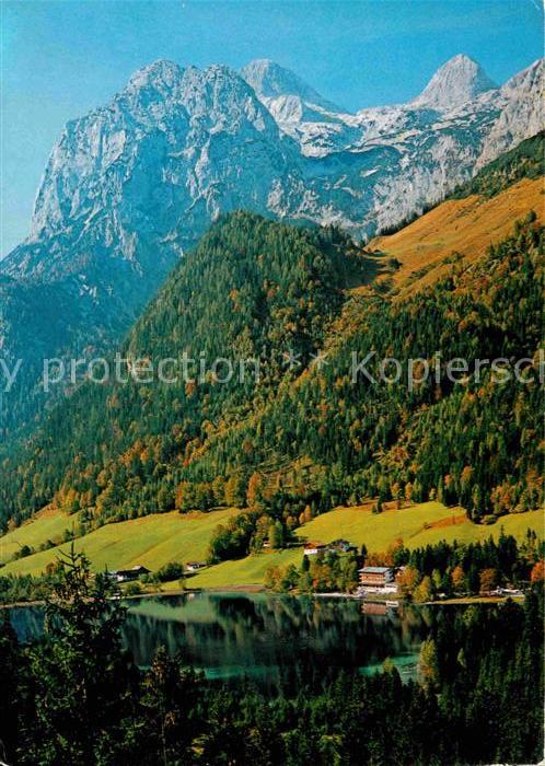 Hintersee Berchtesgaden Panorama mit Blick zur Reiteralpe Herbs