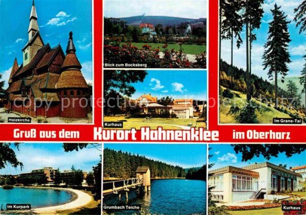 Hahnenklee-Bockswiese Harz Holzkirche Bocksberg Kurhaus Granetal K