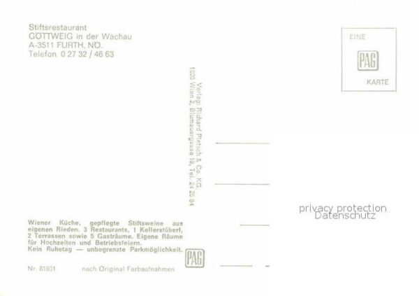 Furth Goettweig Benediktinerkloster Stiftsrestaurant – Bild 2