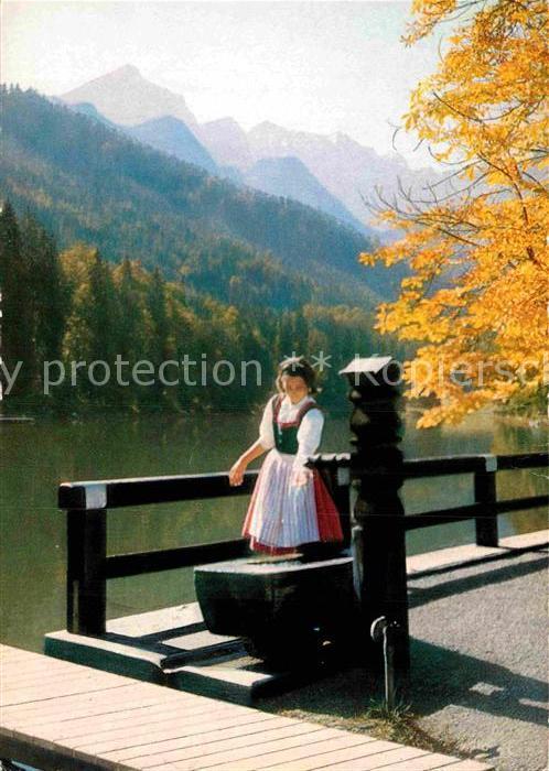 Riessersee Brunnen Steg am See Alpspitze Wetterste