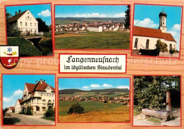 Langenneufnach Panorama Staudental Hotel Kirche Brunne