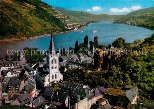 Bacharach Rhein Panorama Rheintal Peterskirche Wernerka