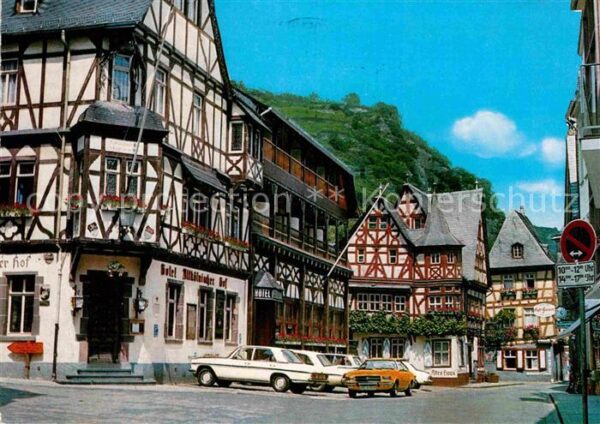 Bacharach Rhein Mittelalterlicher Marktplatz Fachwerkhä