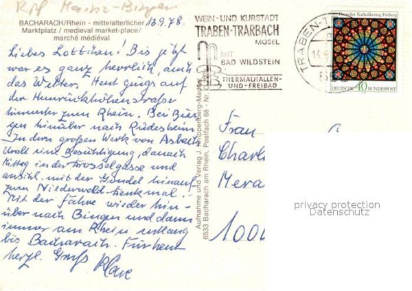Bacharach Rhein Mittelalterlicher Marktplatz Fachwerkhä – Bild 2