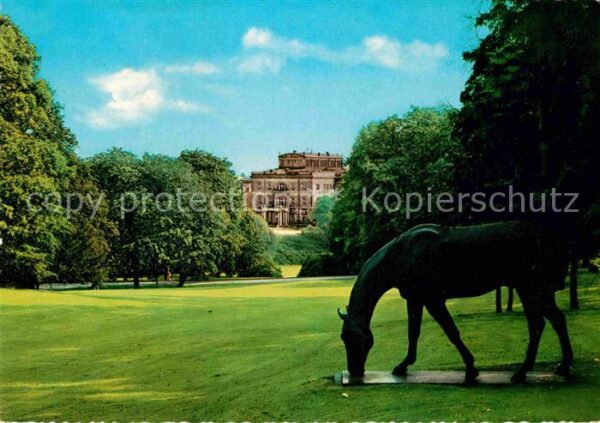 Essen Ruhr Villa Hügel Park Pferdestatue