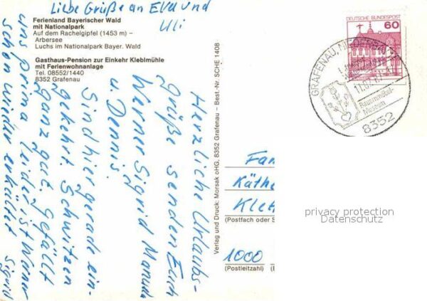 Grafenau Niederbayern Gasthaus Pension Einkehr Kieblmühle Rac – Bild 2