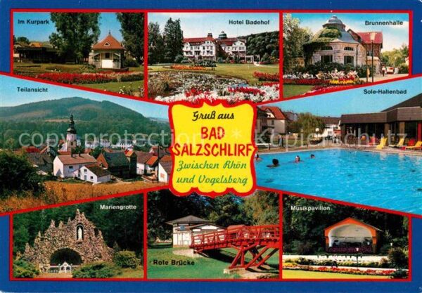 Bad Salzschlirf Kurpark Hotel Badehof Brunnenhalle Sole