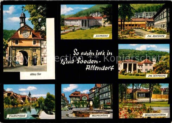 Bad Sooden-Allendorf Altes Tor Kurhaus Kurpark Musikpavillon