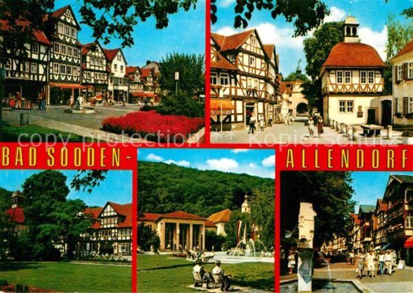 Bad Sooden-Allendorf Marktplatz Fachwerkhäuser Kurpark Innen